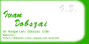 ivan dobszai business card